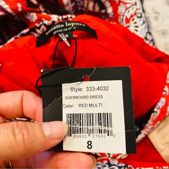 NANETTE LEPORE NWT Cross Back Overboard Dress Size 8 - Picture 8 of 10